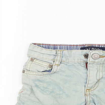 mini bowden Boys Blue  Denim Chino Shorts Size 4 Years