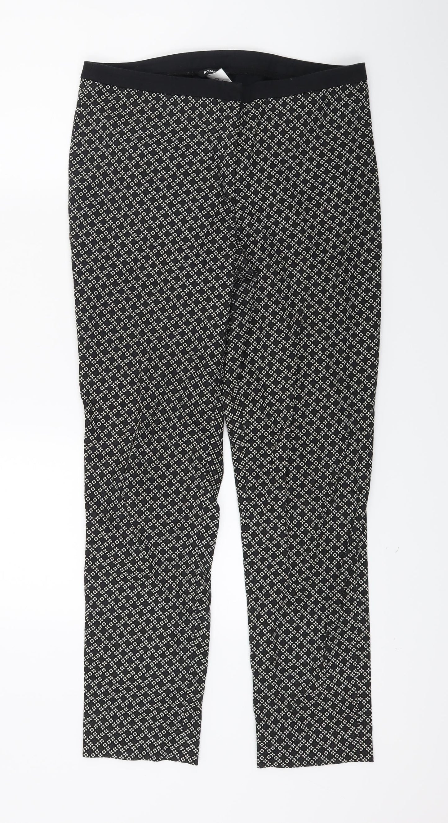 Womens UK Size 10 Roman Regular Fit Jegging Black Trousers