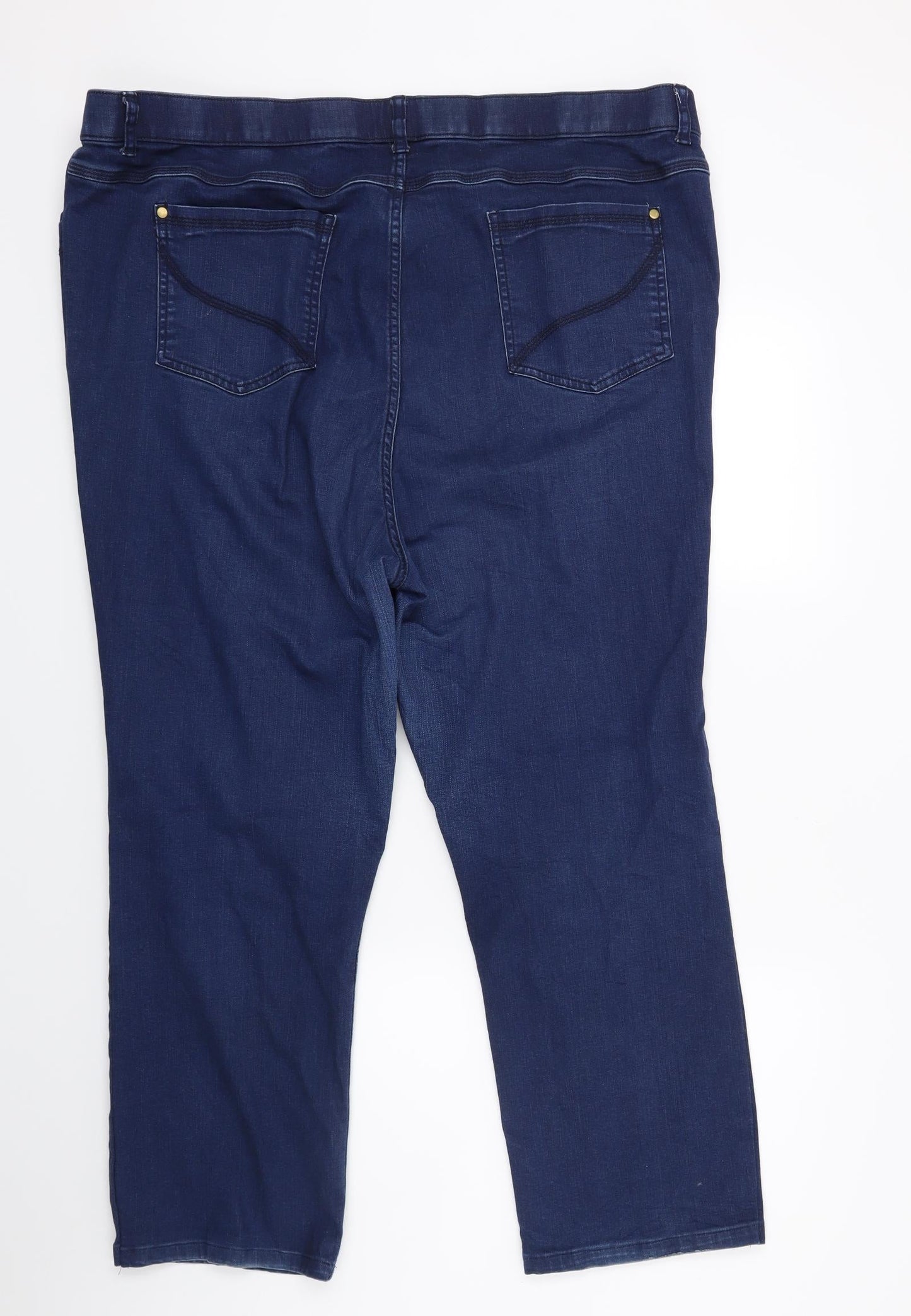 Classic Womens Blue  Denim Capri Jeans Size 40 in L23 in