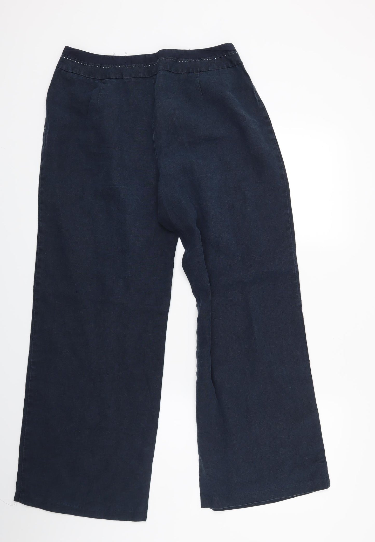 Womens UK Size 14 Marks and Spencer Regular Fit  Blue Trousers