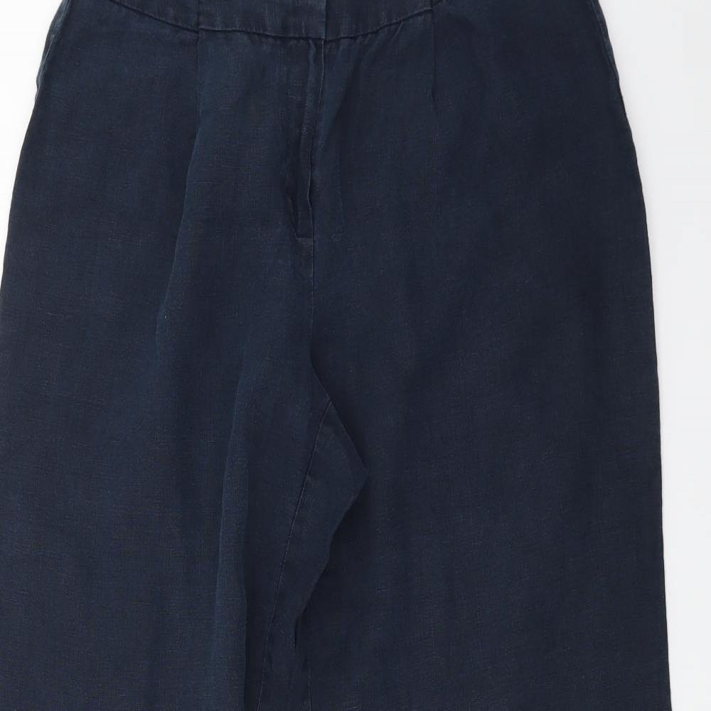 Womens UK Size 14 Marks and Spencer Regular Fit  Blue Trousers