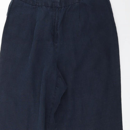 Womens UK Size 14 Marks and Spencer Regular Fit  Blue Trousers