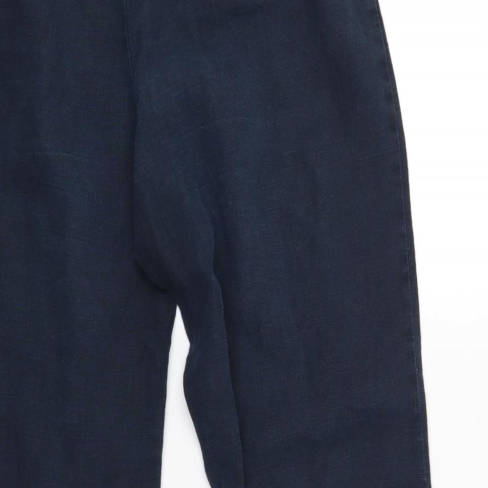 Womens UK Size 14 Marks and Spencer Regular Fit  Blue Trousers