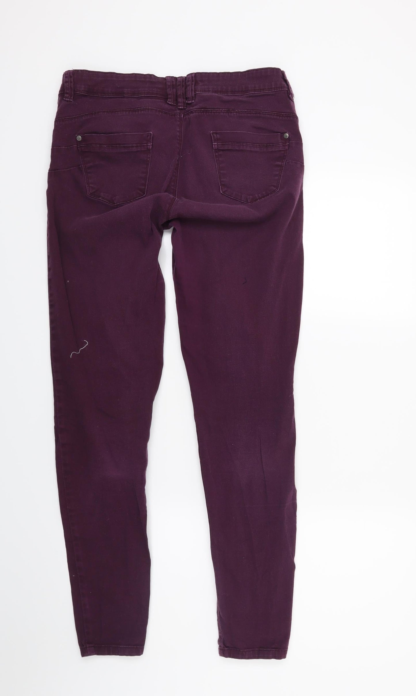 Womens UK Size L Terranova Regular Fit Skinny Purple Jeans