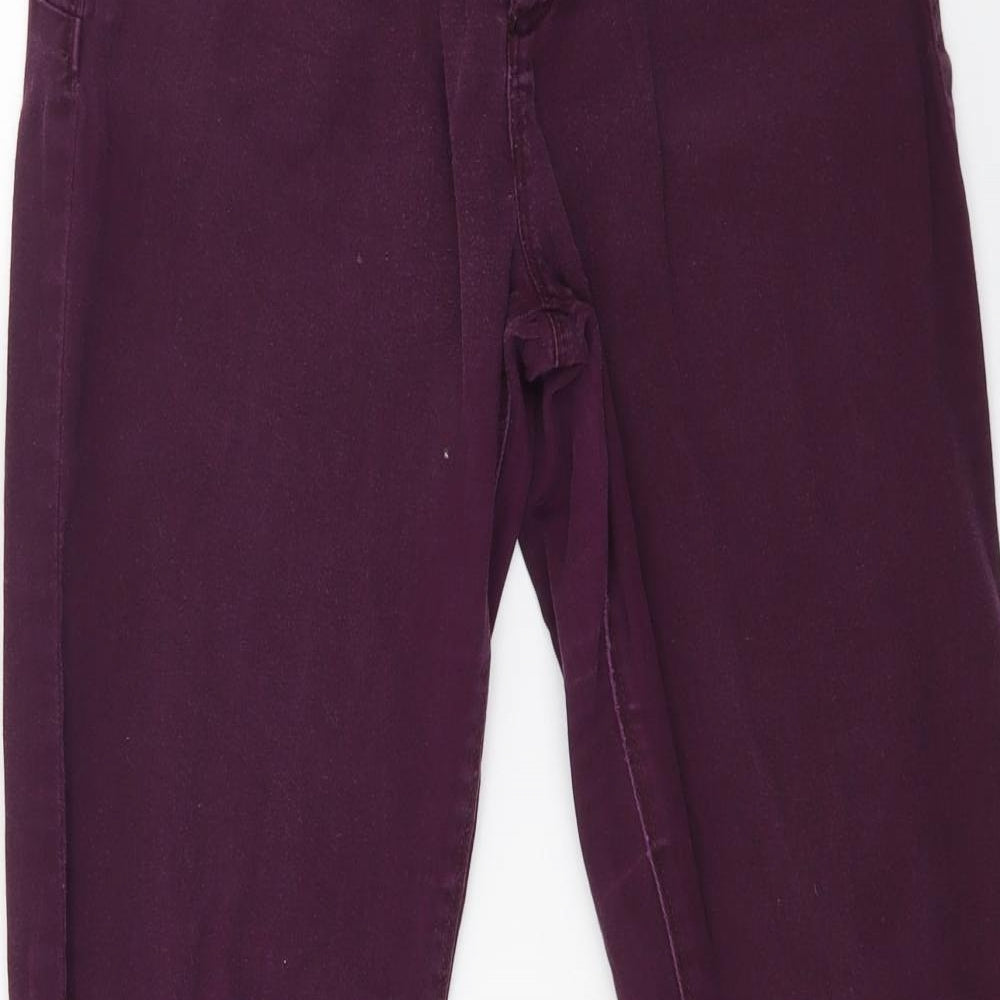Womens UK Size L Terranova Regular Fit Skinny Purple Jeans