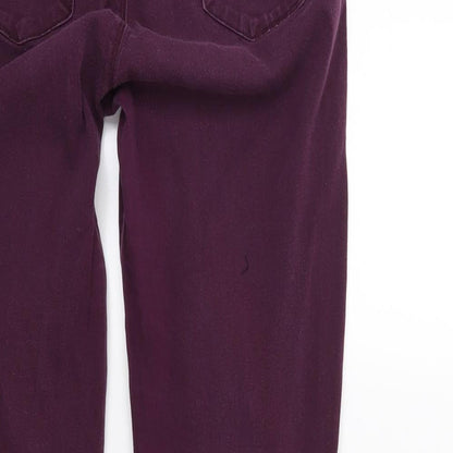 Womens UK Size L Terranova Regular Fit Skinny Purple Jeans