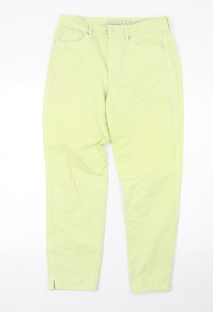 Roner Womens Yellow  Denim Tapered Jeans Size 12 L24 in