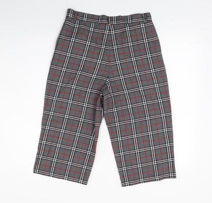 Cht Womens Grey Check  Cropped Trousers Size S