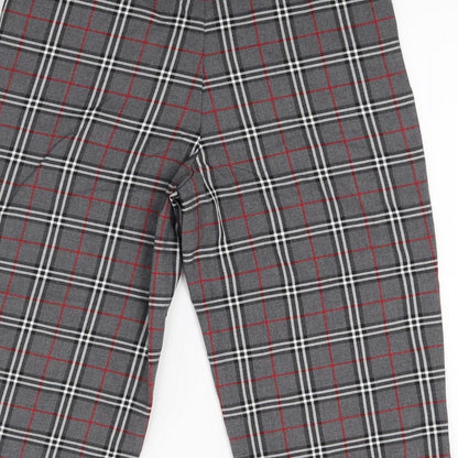 Cht Womens Grey Check  Cropped Trousers Size S