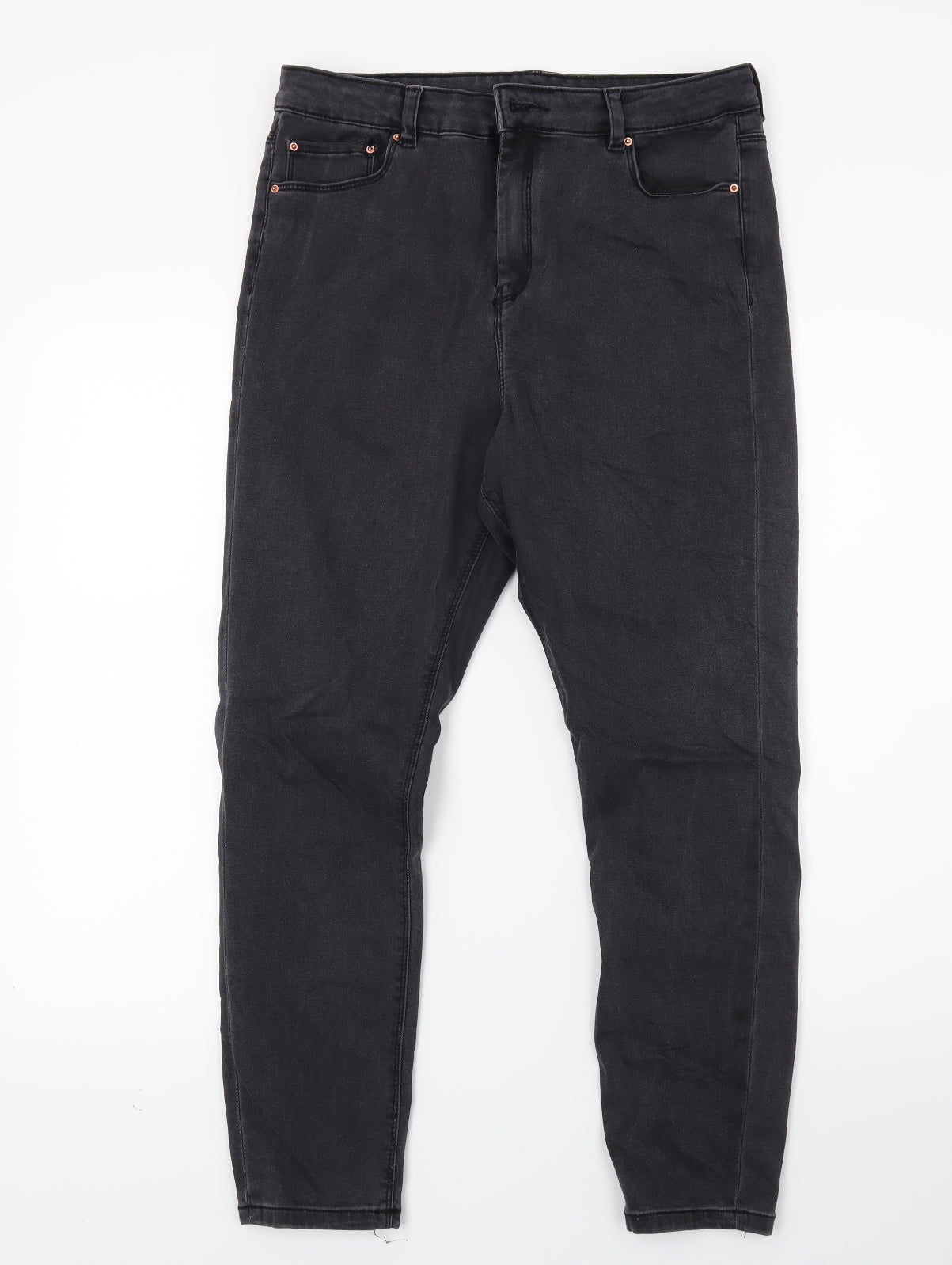 ASOS Womens Black  Denim Skinny Jeans Size 32 L25 in