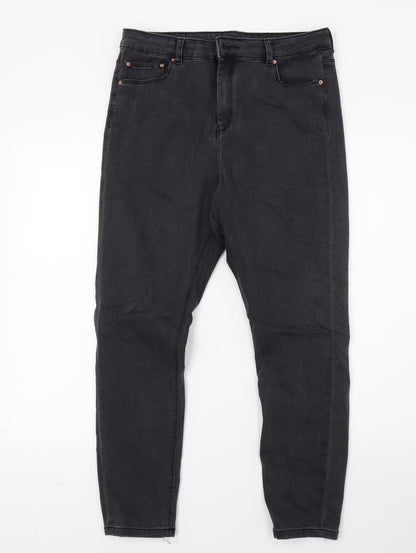 ASOS Womens Black  Denim Skinny Jeans Size 32 L25 in