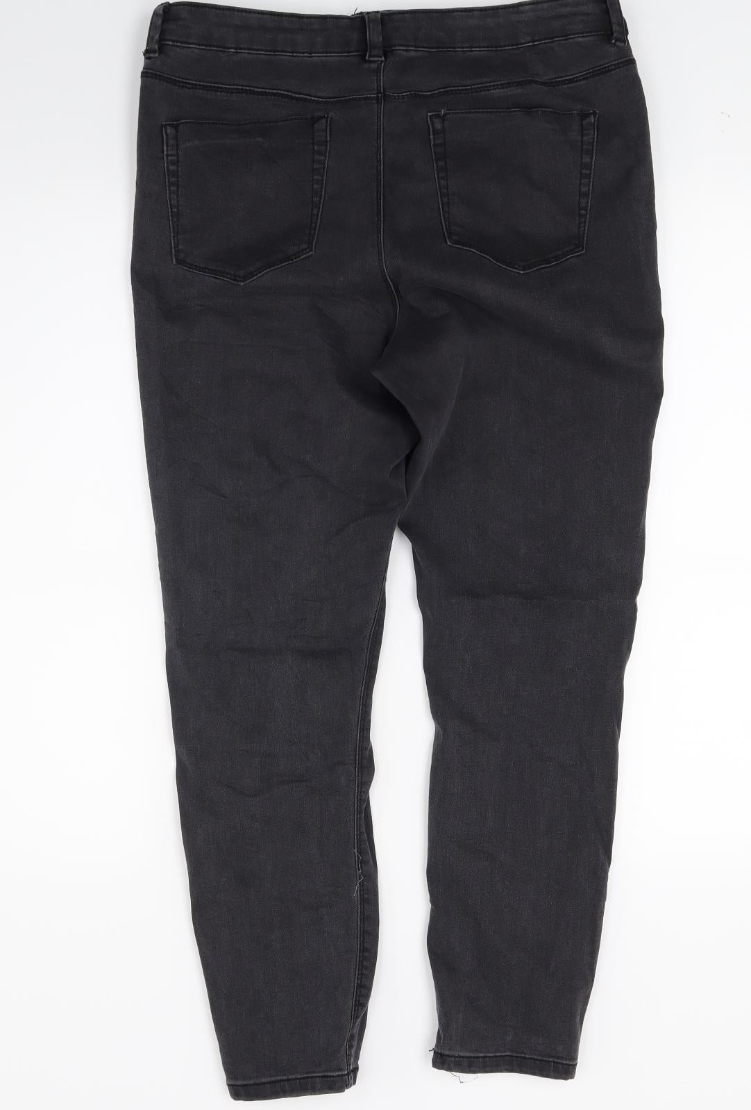 ASOS Womens Black  Denim Skinny Jeans Size 32 L25 in
