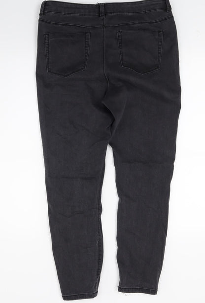 ASOS Womens Black  Denim Skinny Jeans Size 32 L25 in