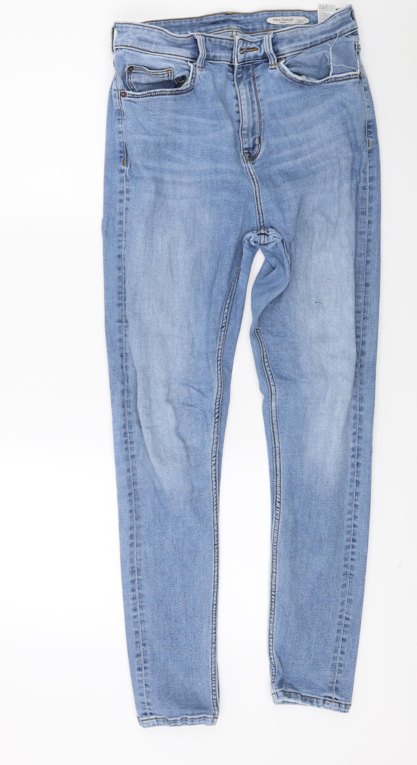 Marks  Womens Blue  Denim Skinny Jeans Size 12 L26 in