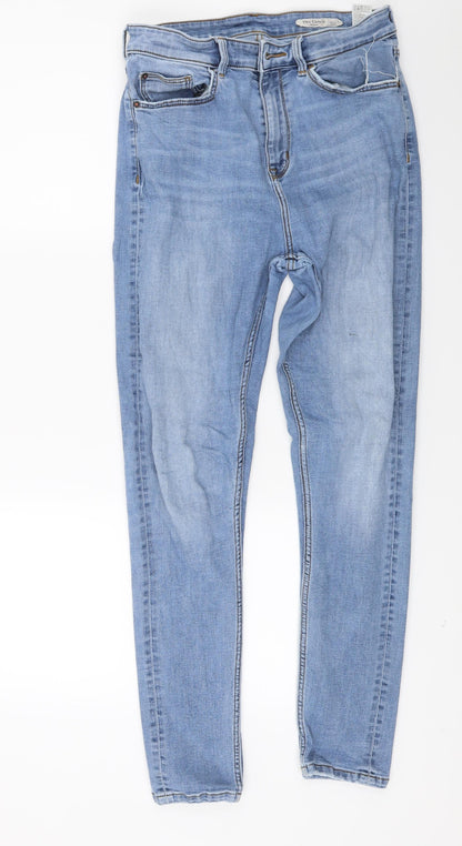 Marks  Womens Blue  Denim Skinny Jeans Size 12 L26 in
