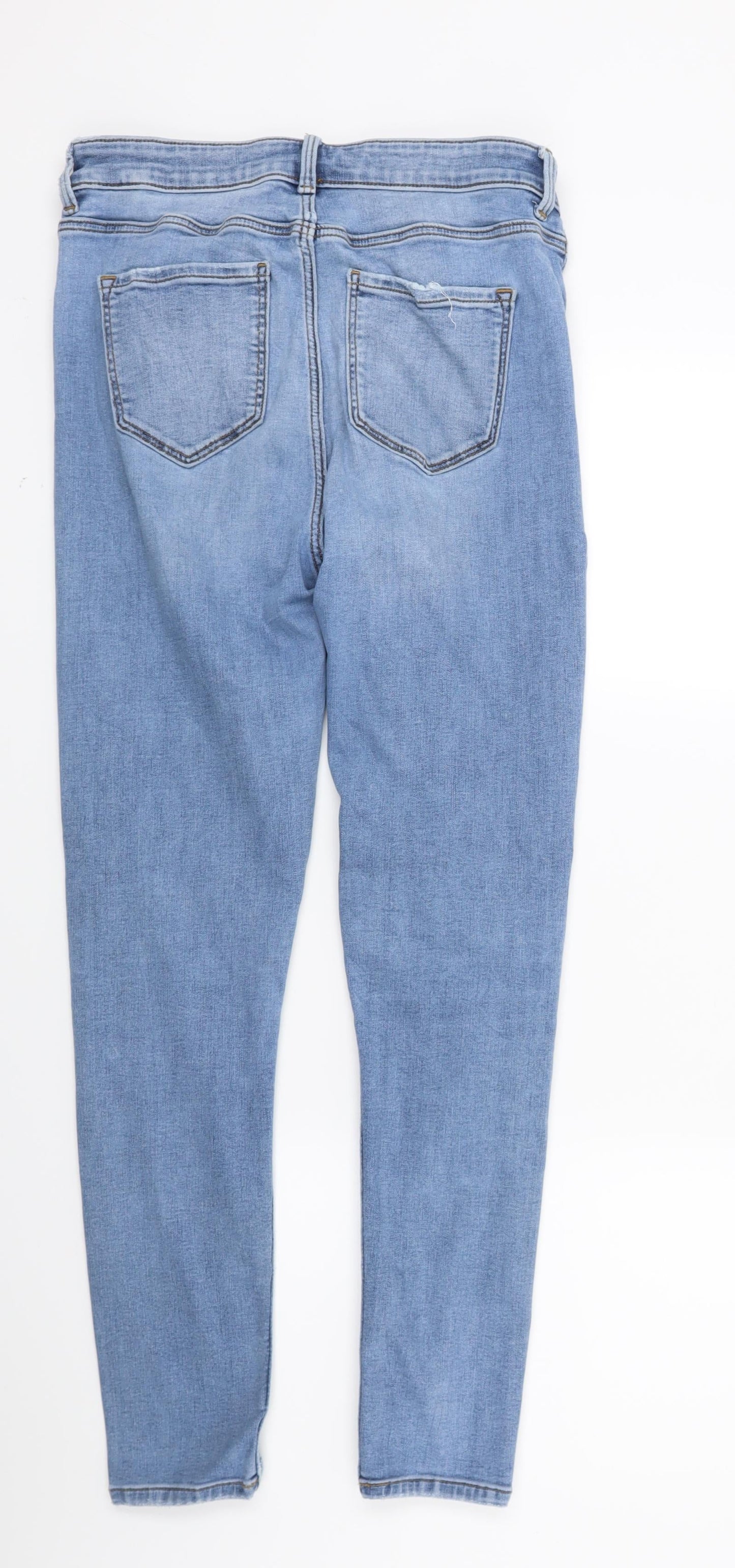 Marks  Womens Blue  Denim Skinny Jeans Size 12 L26 in