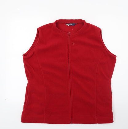 Womens UK Size L isle Red Gilet