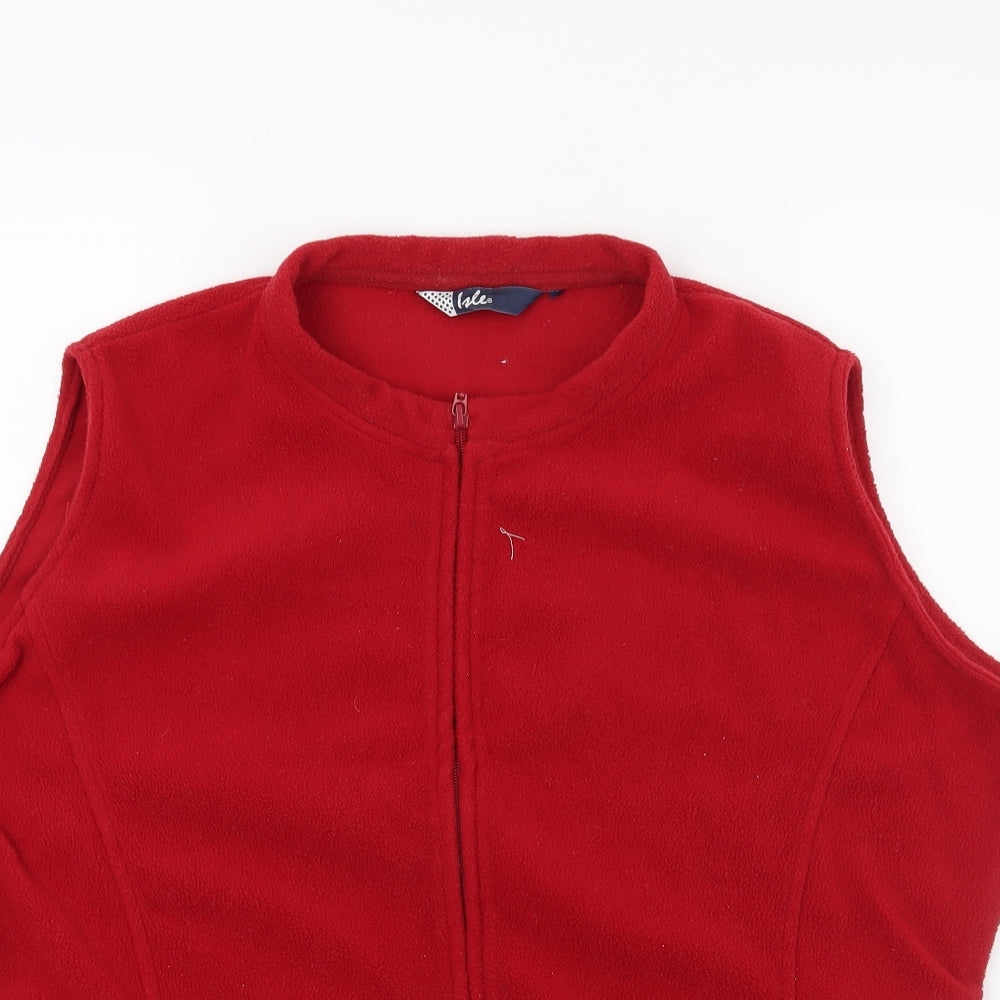 Womens UK Size L isle Red Gilet