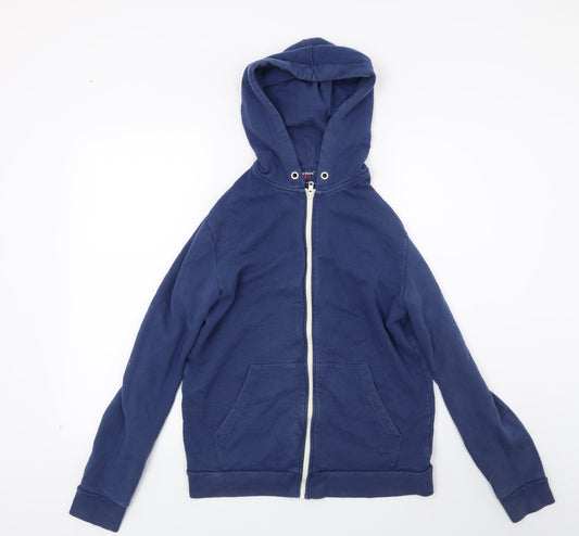Topman Mens Blue   Full Zip Hoodie Size XS