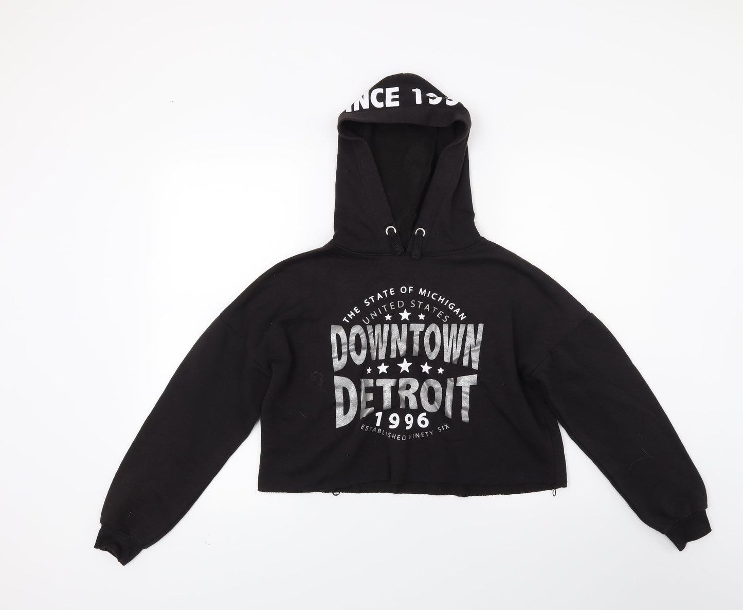 New Look Girls Black   Pullover Hoodie Size 12-13 Years  - Detroit USA