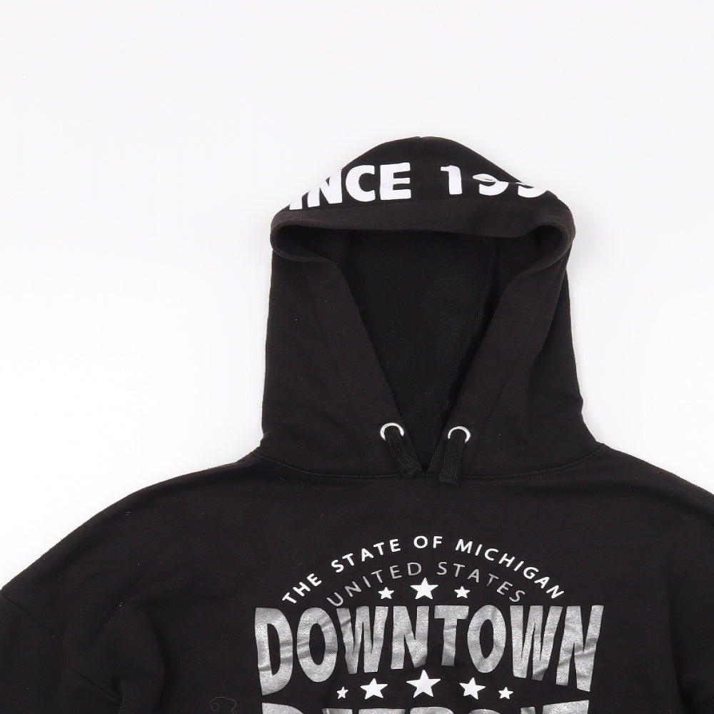 New Look Girls Black   Pullover Hoodie Size 12-13 Years  - Detroit USA