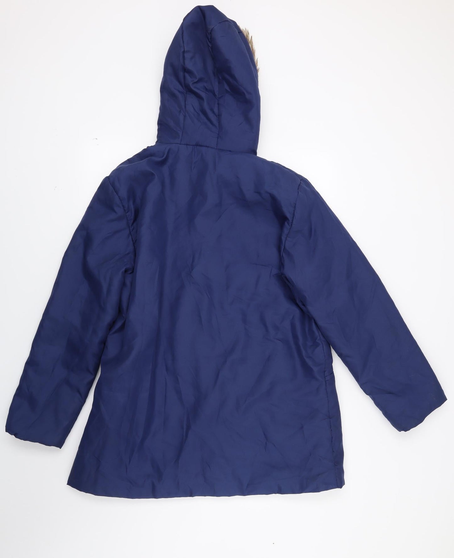 Womens UK Size M Anne De Lancay Blue Parka Coat