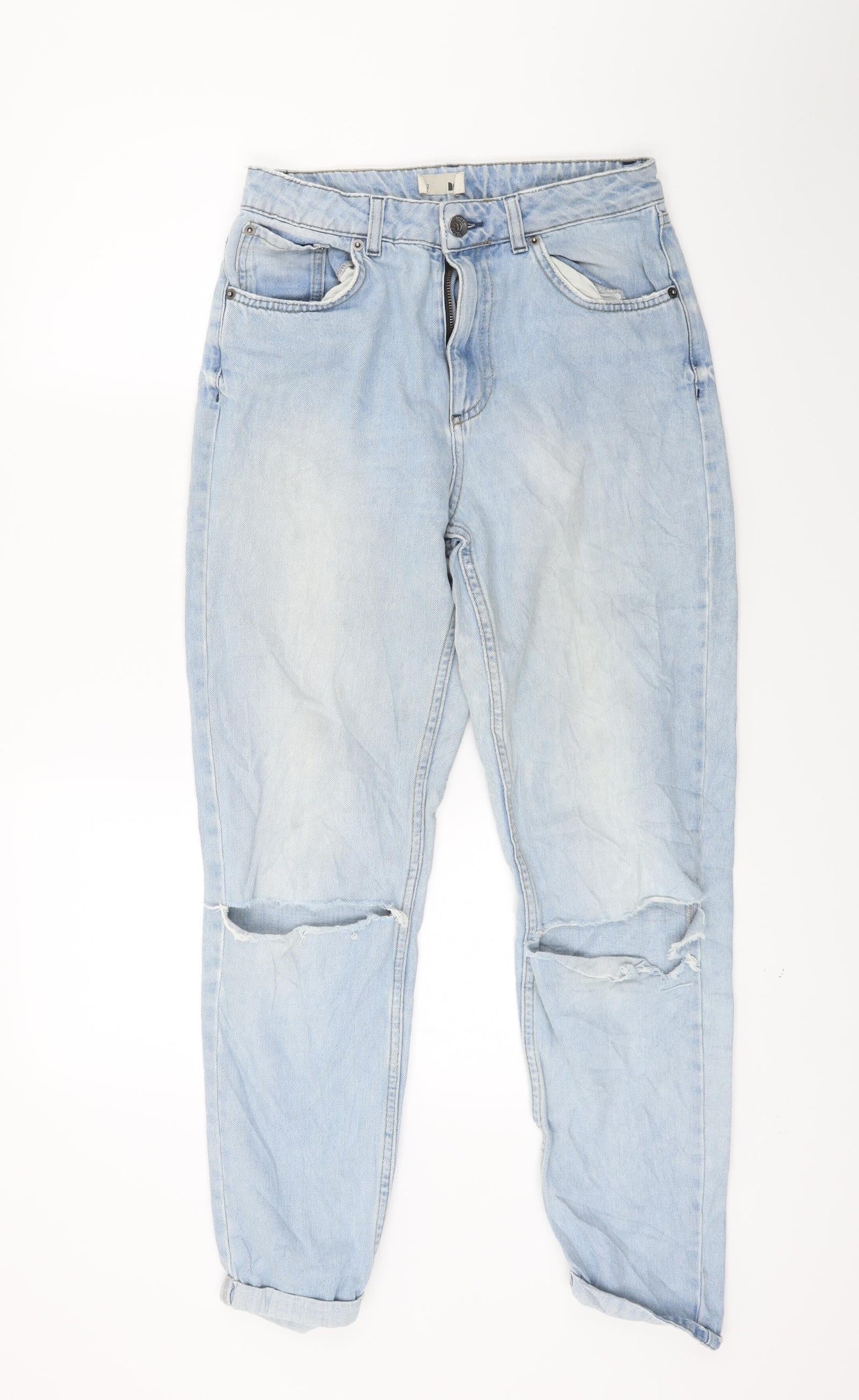 Topshop Womens Blue  Denim Capri Jeans Size 28 in L23 in