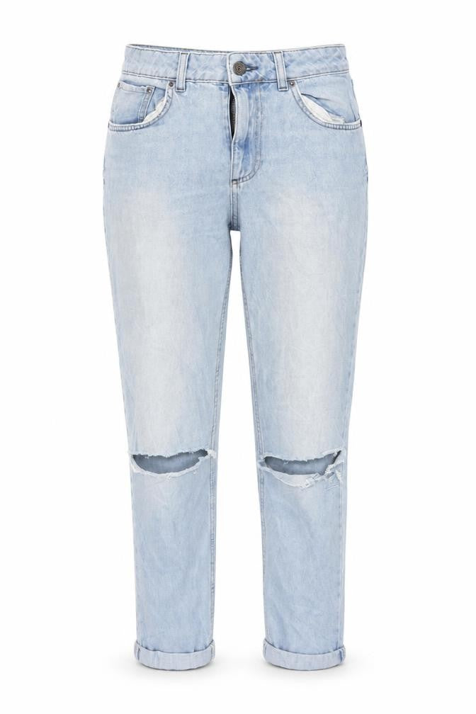Womens UK Size 28 in Topshop Regular Fit Capri Blue Jeans