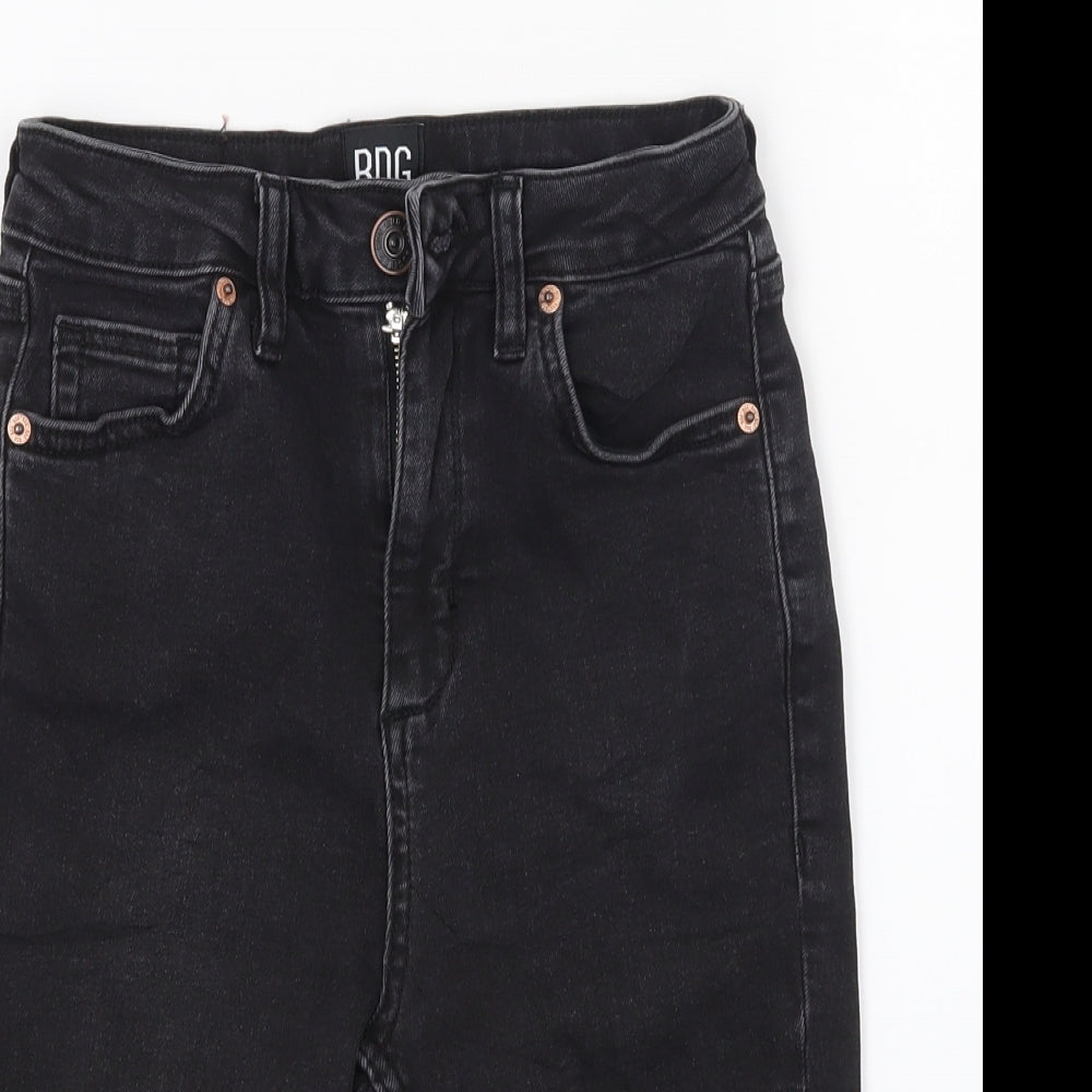 BDC Womens Black  Denim Bermuda Shorts Size 26 in