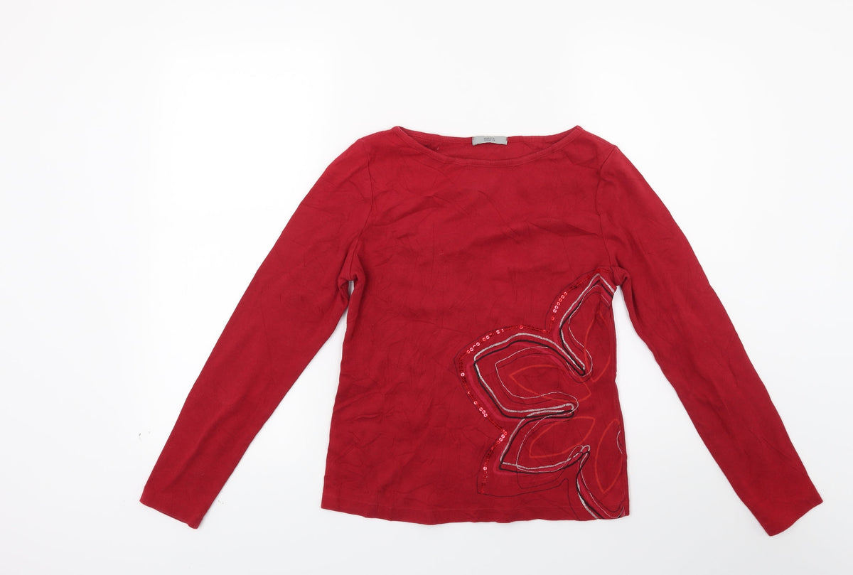 Marks & Spencer Womens Red   Pullover Jumper Size 12