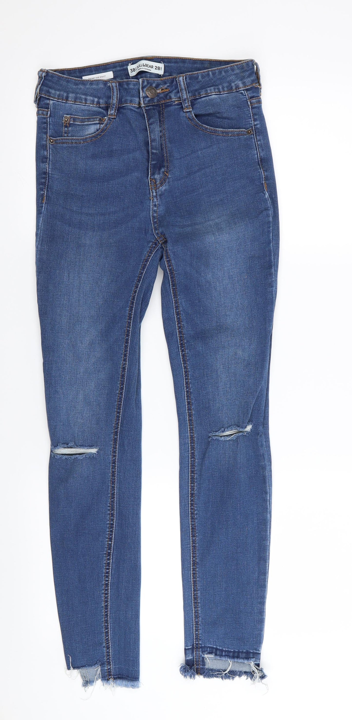 Womens UK Size 26 in Preworn Regular Fit Skinny Blue Jeans