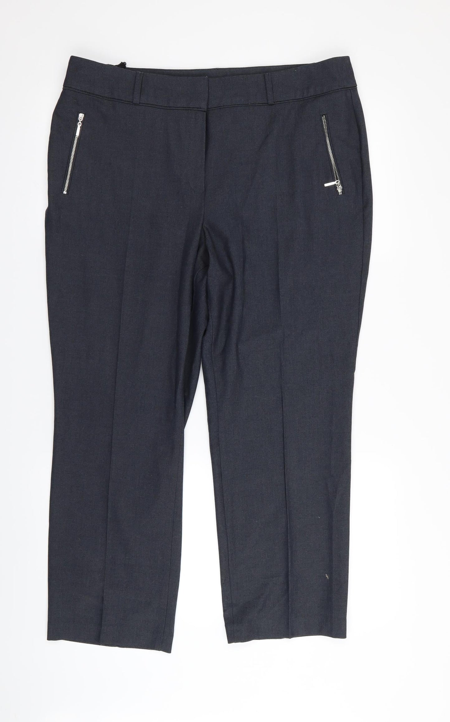 Womens UK Size 16 m&s Regular Fit  Grey Trousers