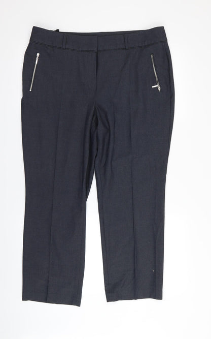 Womens UK Size 16 m&s Regular Fit  Grey Trousers