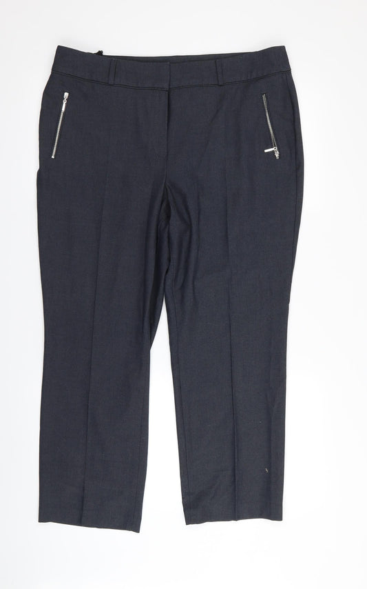 m&s Womens Grey   Trousers  Size 16 L25 in