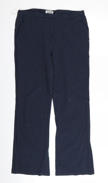 Womens UK Size 16 Etam Regular Fit  Blue Trousers