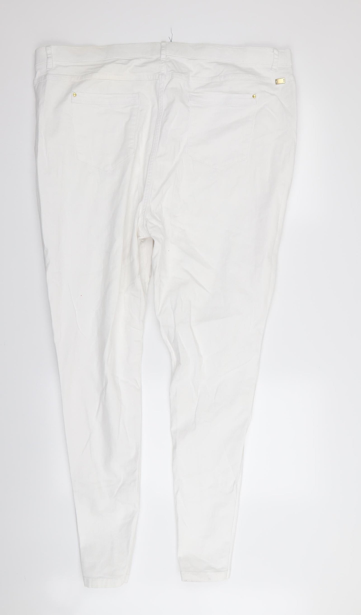 Womens UK Size 40 in Preworn Regular Fit Skinny White Jeans