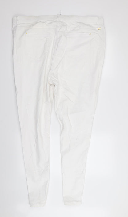 Womens UK Size 40 in Preworn Regular Fit Skinny White Jeans