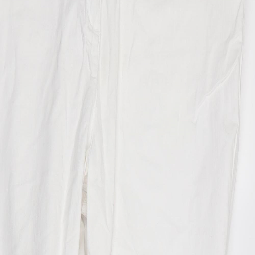 Womens UK Size 40 in Preworn Regular Fit Skinny White Jeans