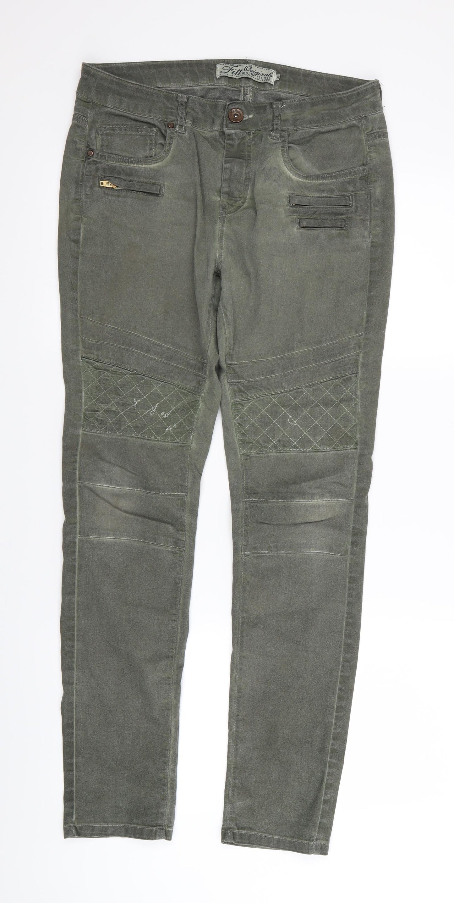 fitt original Womens Green   Skinny Jeans Size 38 L29 in