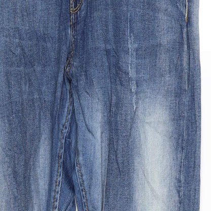 Mens UK Size S Preworn Regular Fit Skinny Blue Jeans