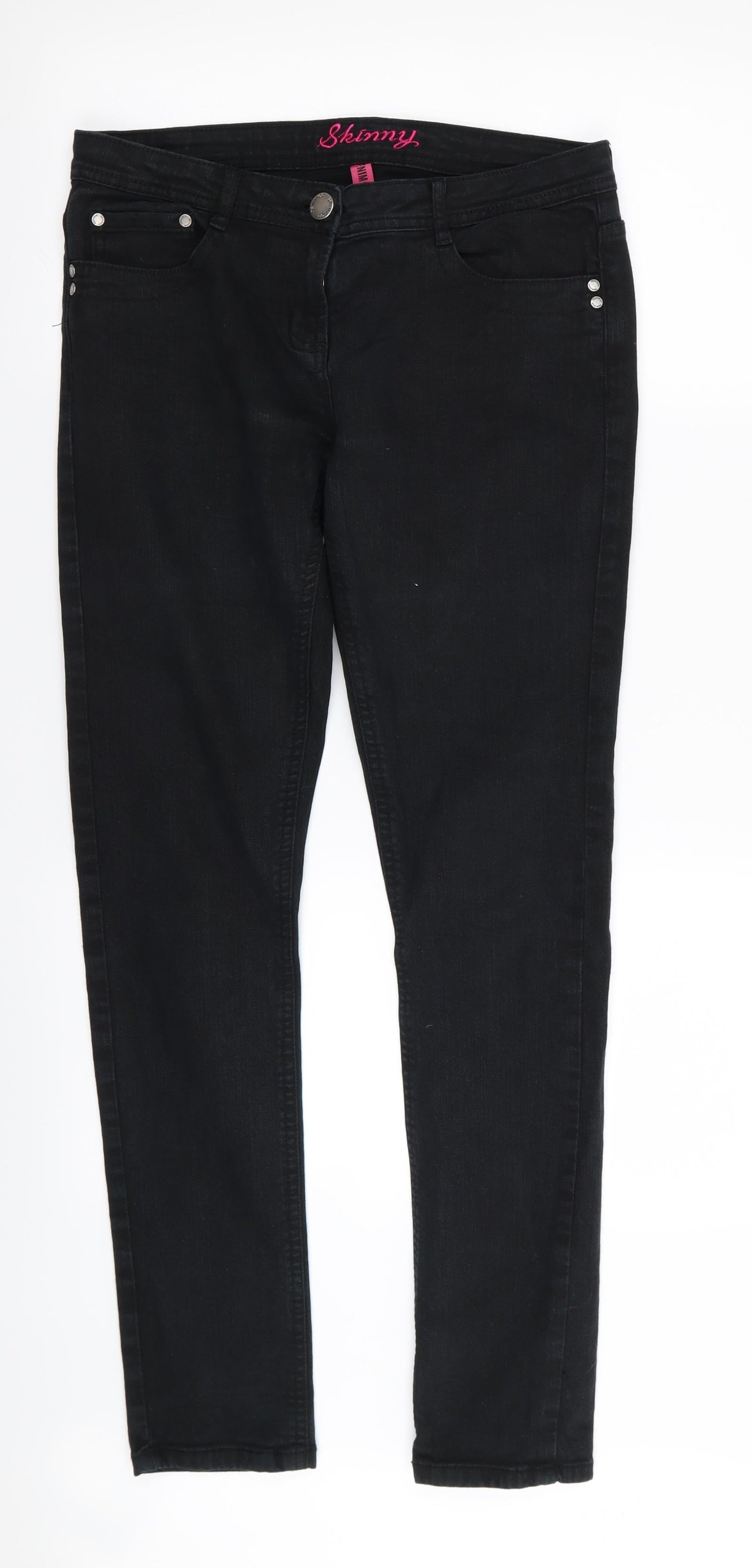 Womens UK Size 12 denim and co Regular Fit Skinny Black Jeans