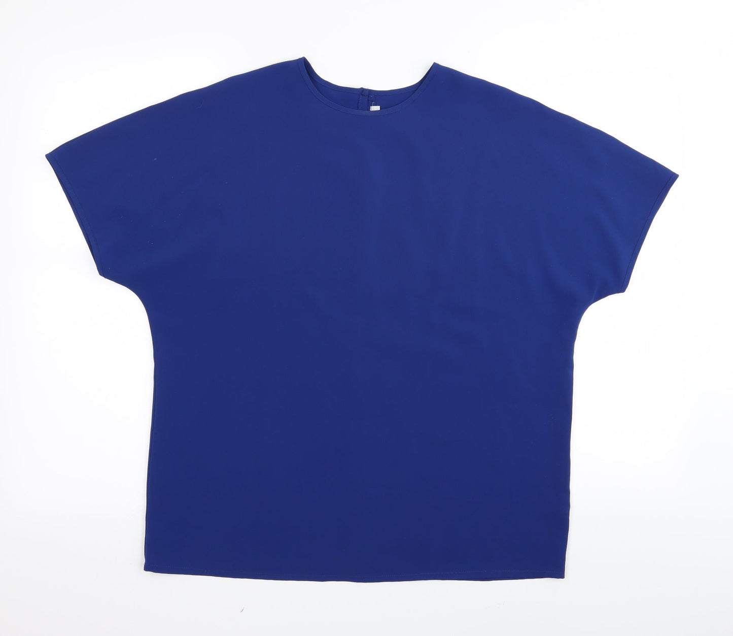 Womens UK Size 12 Preworn Blue Basic T-Shirt