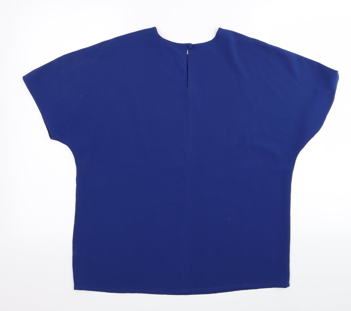 Womens UK Size 12 Preworn Blue Basic T-Shirt