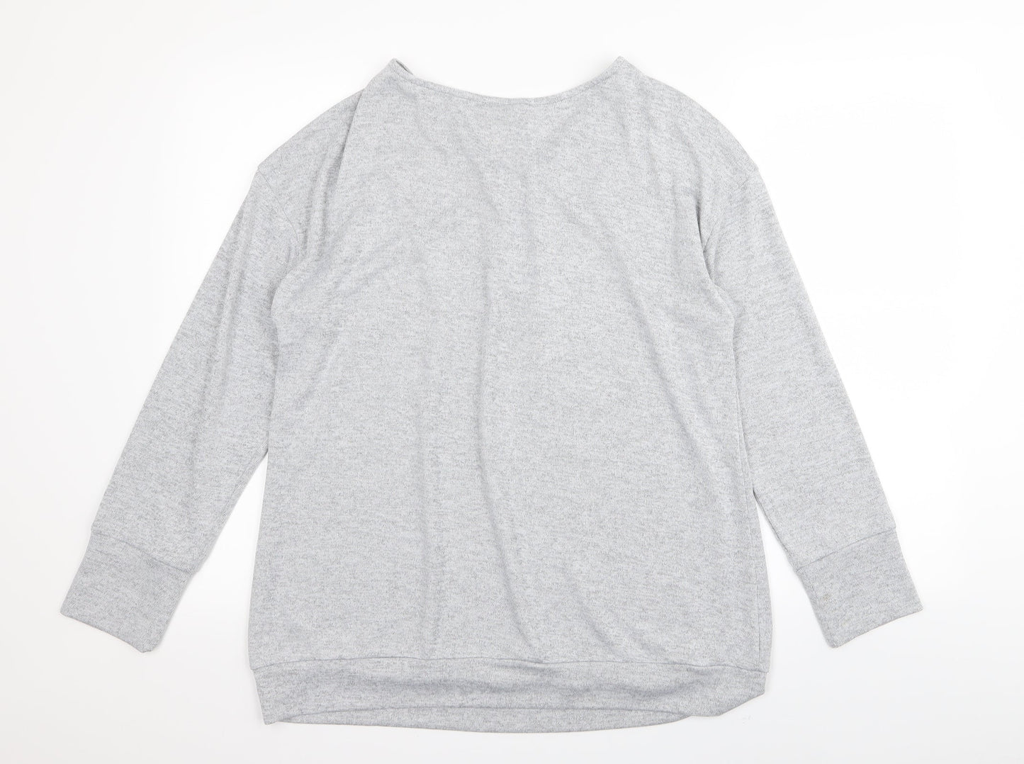 Womens UK Size M Preworn Grey Basic T-Shirt