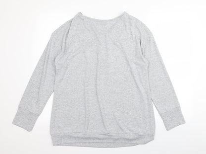Womens UK Size M Preworn Grey Basic T-Shirt