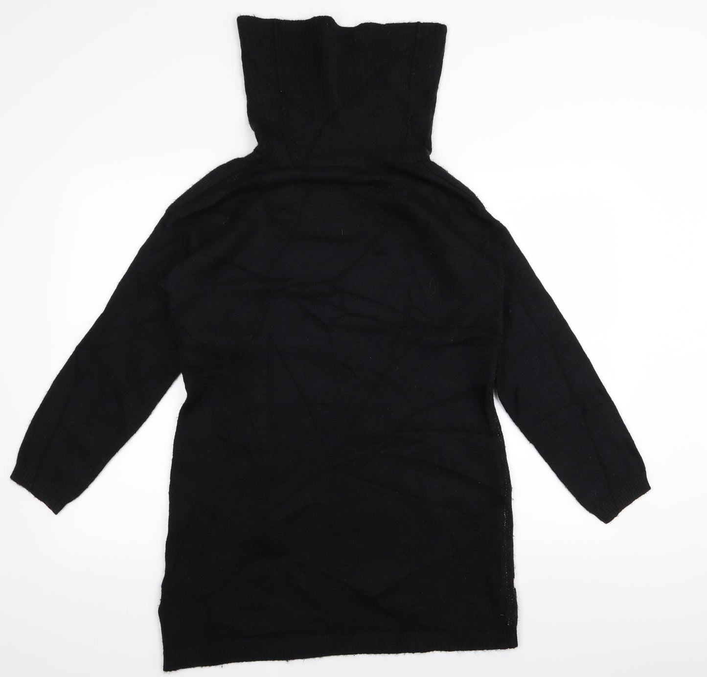 M&S Womens Black Floral  Jumper Dress