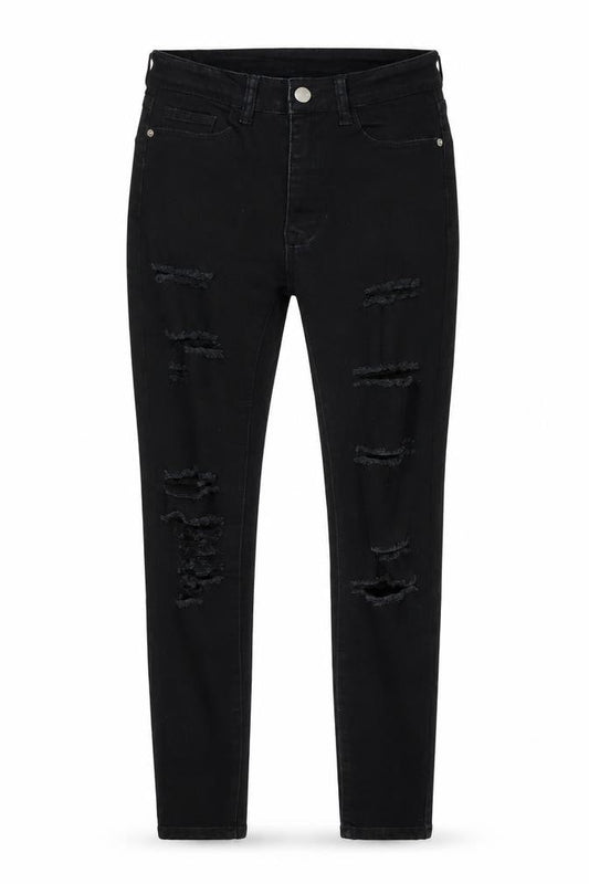 SHEIN Womens Black   Skinny Jeans Size XS L27 in - RIPPED JEANS