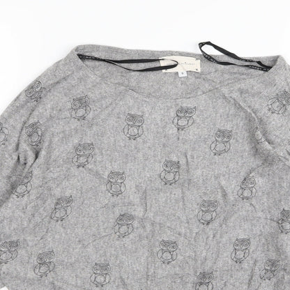 Womens UK Size 8 New Look Grey Basic T-Shirt