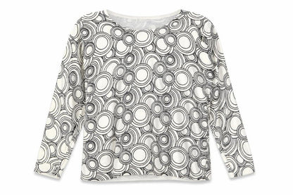 Bonmarché Womens White Geometric Pullover Jumper Size M