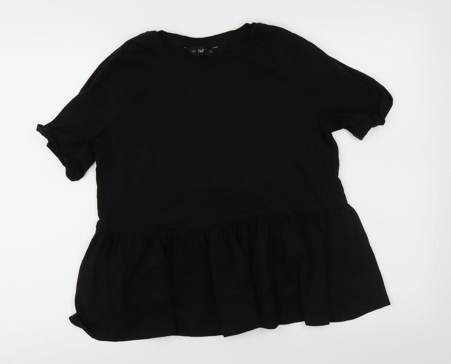 F&F Womens Black   Basic Blouse Size 12
